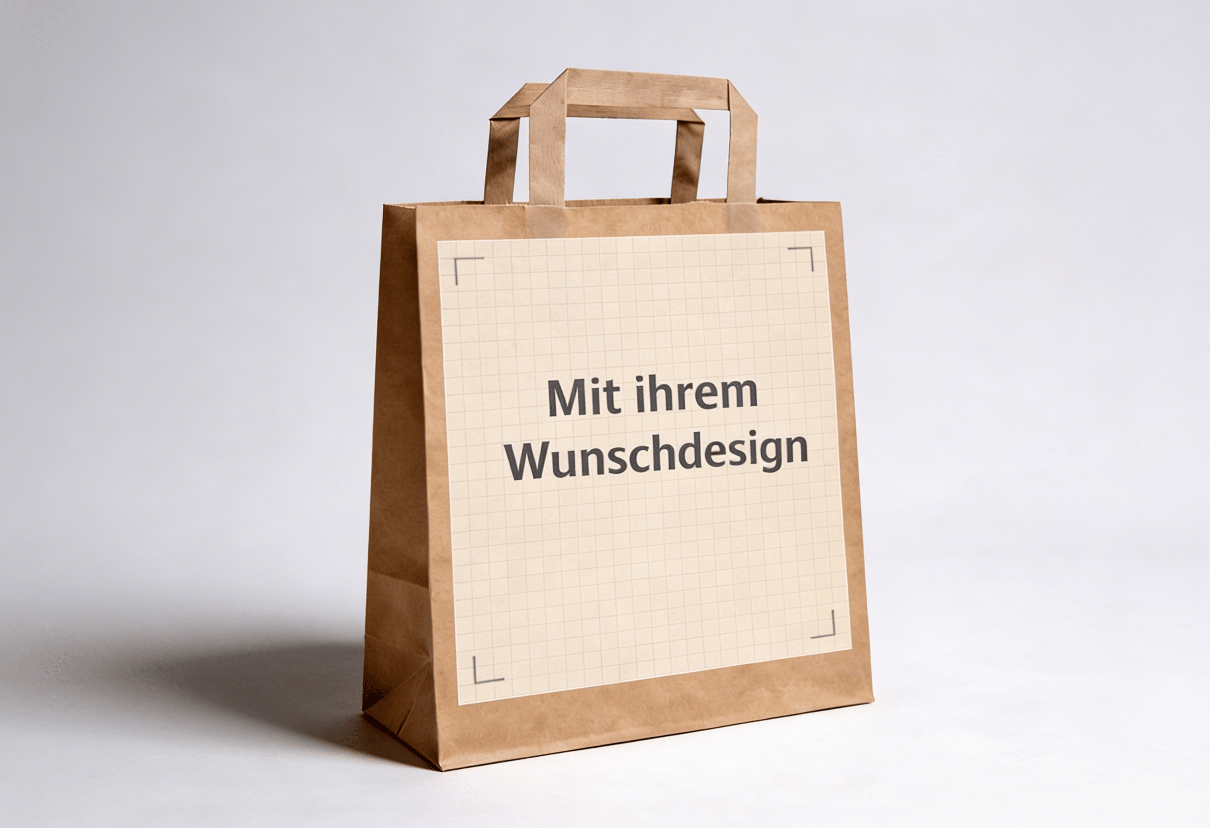 Individuell bedruckbaren Papiertragetaschen