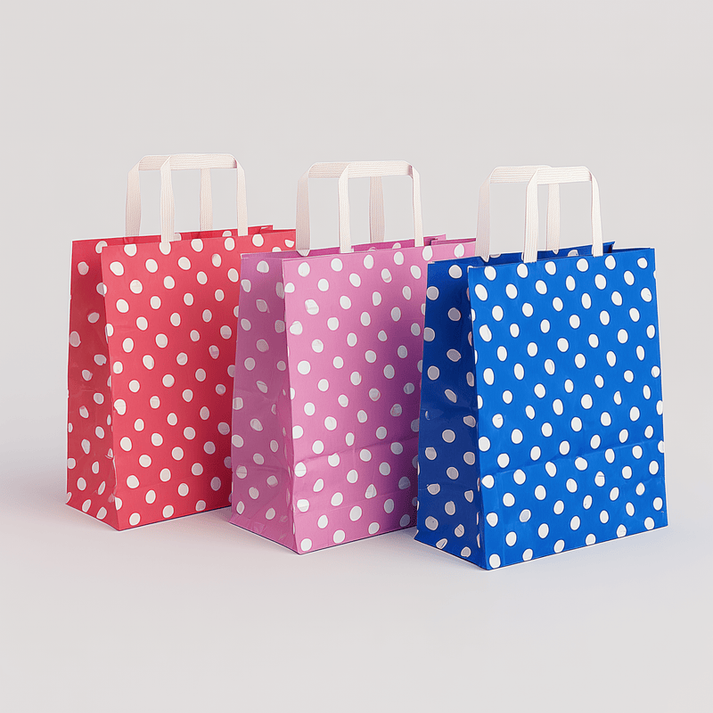 Papiertragetaschen gepunktet