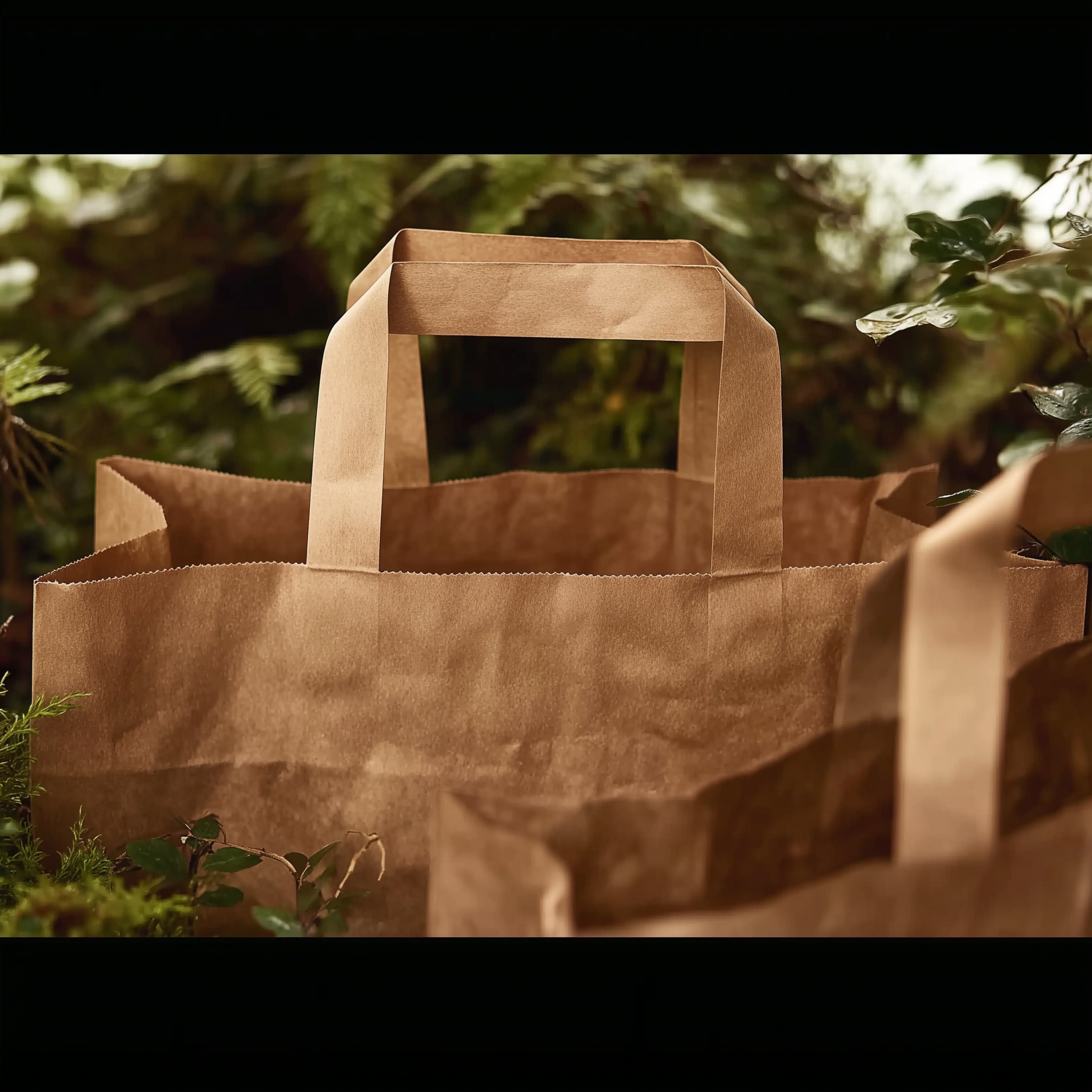 Papiertragetasche mit Flachhenkel