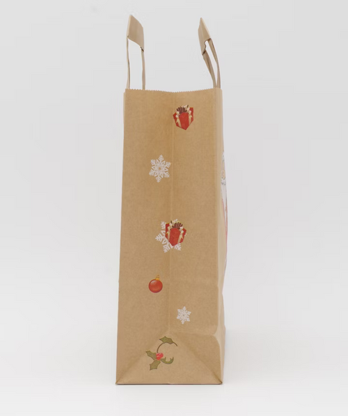 Nikolaus Papiertragetasche Braun 18 + 8 × 22 cm (250 Stück)