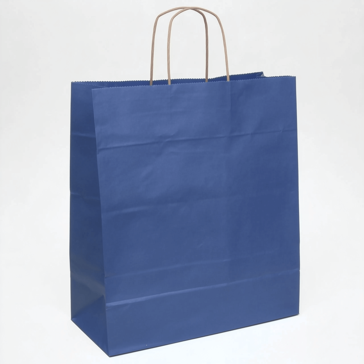 Blaue Papiertragetasche mit Kordel