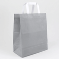 Papiertragetasche Grau 18 + 8 × 22 cm (250 Stück)