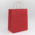 Papiertragetasche Rot 18 + 8 × 22 cm (300 Stück) mit gedrehter Kordel
