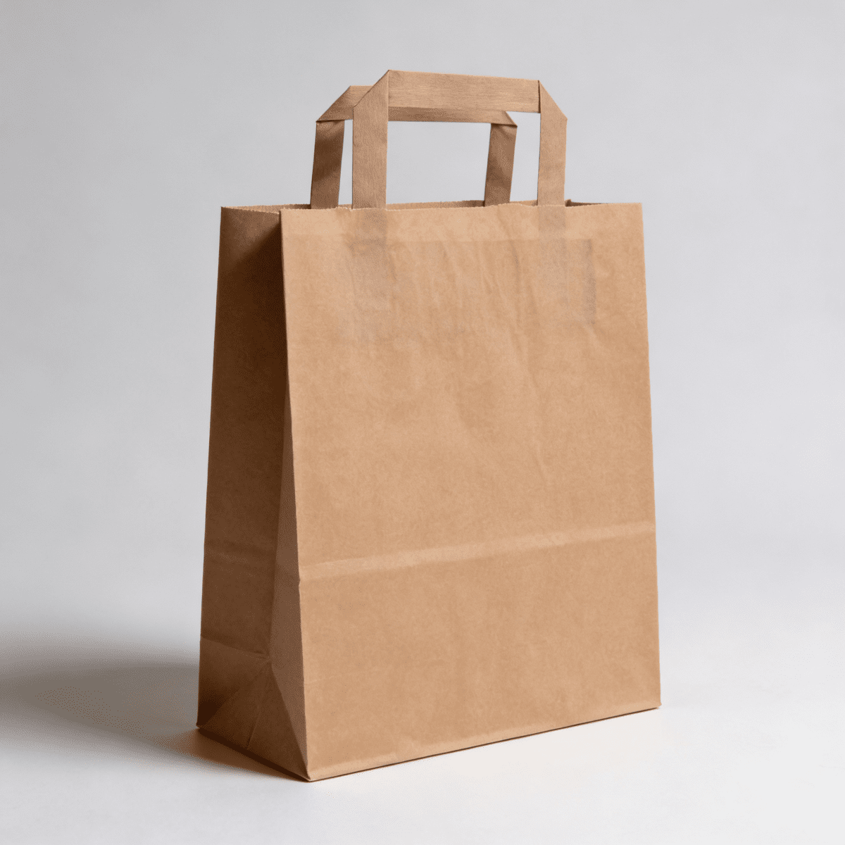 Papiertragetaschen Braun 18 + 8 × 22 cm (500 Stück)