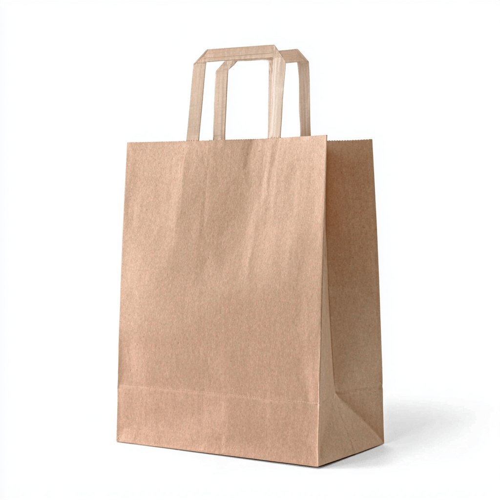 Papiertragetaschen Braun 22 + 10 × 36 cm (250 Stück)