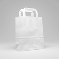 Papiertragetaschen Weiß 18 + 8 × 22 cm (500 Stück)