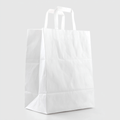 Papiertragetaschen Weiß 22 + 10 × 28 cm (250 Stück)