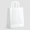 Papiertragetaschen Weiß 22 + 10 × 36 cm (250 Stück)