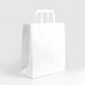 Papiertragetaschen Weiß 32 + 16 × 44 cm (250 Stück)