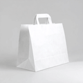 Papiertragetaschen Weiß 32 + 22 × 28 cm (250 Stück)